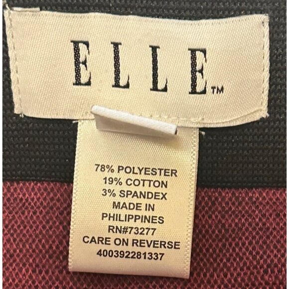 ELLE 2-pc. Sleeveless Blouse Midi Pencil Skirt Set Check Pattern Women's Size M - Picture 9 of 16